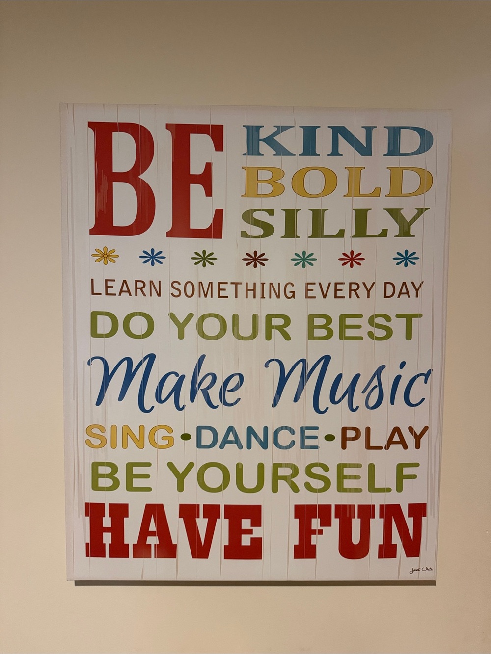 Multicolor 'Be Kind, Make Music' Inspirational Wall Art